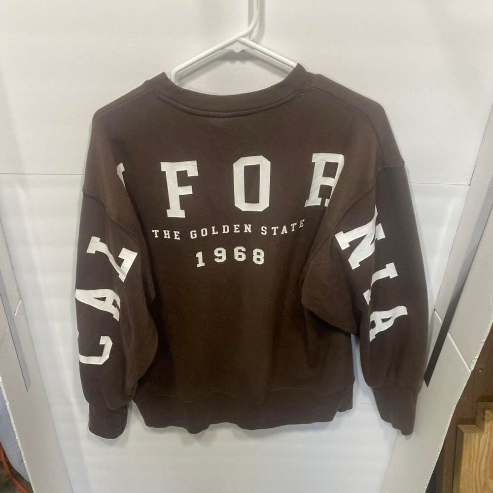 Wild-fable Women's Brown Sweatshirt Bold California Txt see pics for measurement